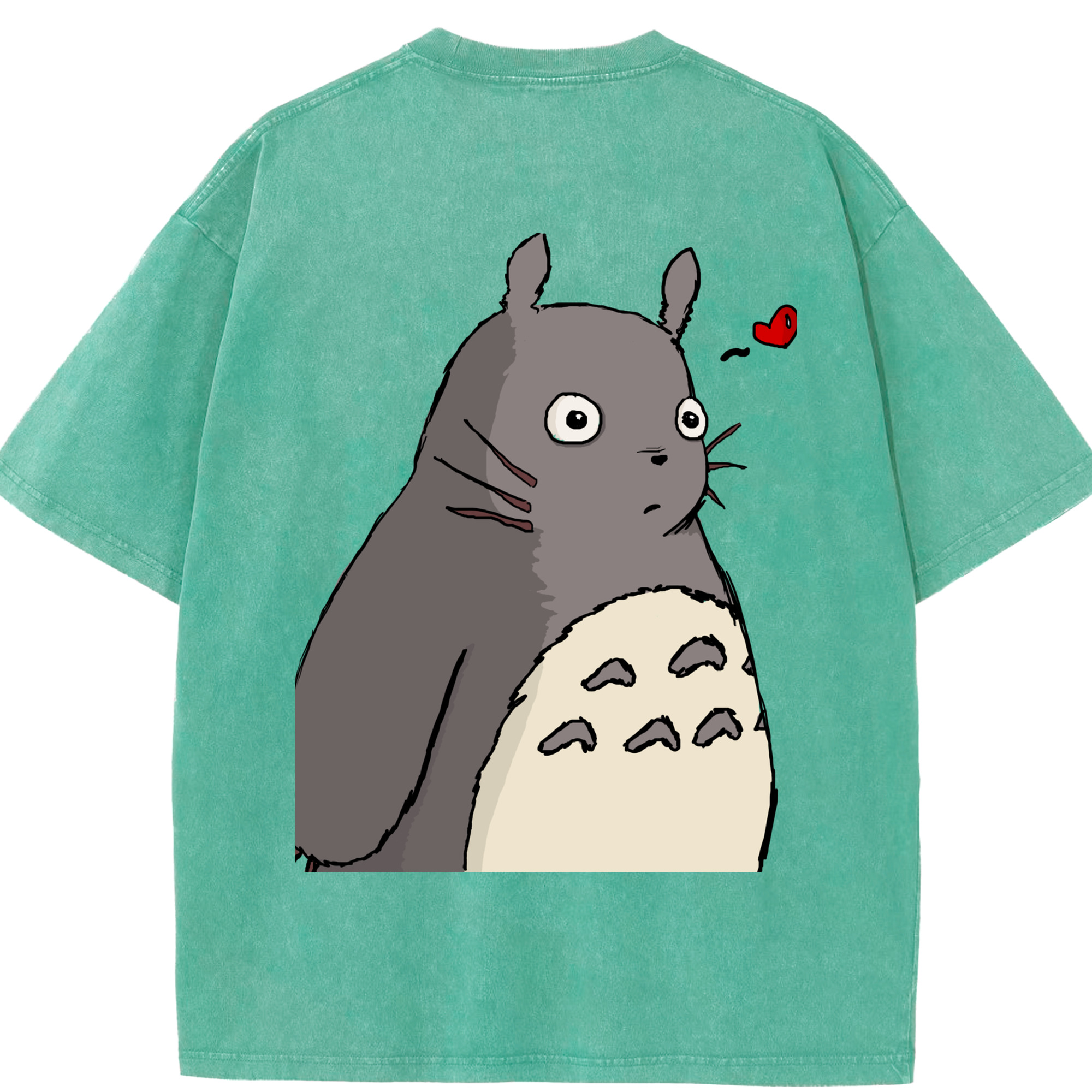 （画像用） となりのトトロ 草壁メイ 草壁サツキ My Neighbor Totoro Satsuki Kusakabe Mei Kusakabe 綿100% ヴィンテージ風 半袖Tシャツ（背面プリント）